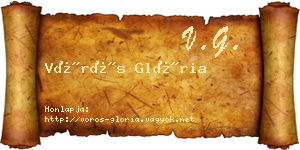 Vörös Glória névjegykártya