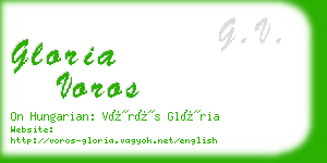 gloria voros business card